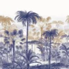 blue botanical wallpaper from casadeco