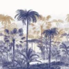blue botanical wallpaper from casadeco