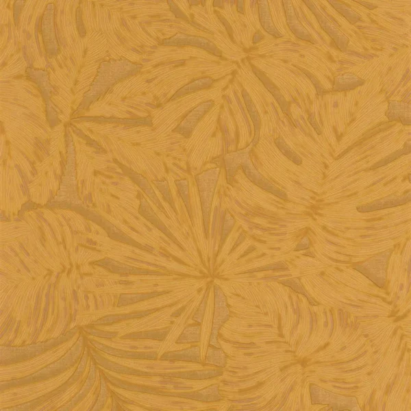 Granada Wallpaper - Jaune by yellow botanical wallpaper from casadeco
