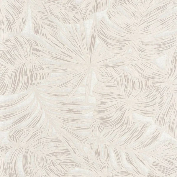 Granada Wallpaper - Beige by white botanical wallpaper from casadeco