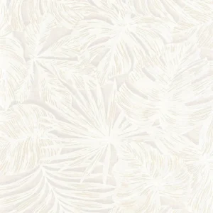 white botanical wallpaper from casadeco