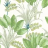 green botanical wallpaper from casadeco