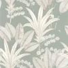 green botanical wallpaper from casadeco