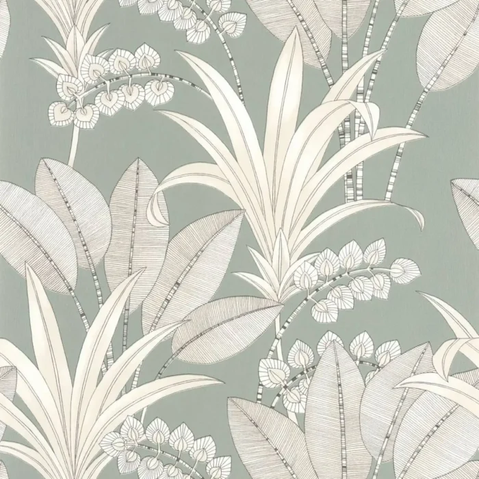 Palma Wallpaper - Vert Amande swatch