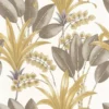 white botanical wallpaper from casadeco
