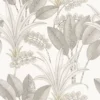white botanical wallpaper from casadeco