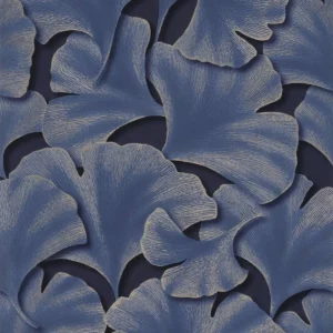 blue botanical wallpaper from casadeco
