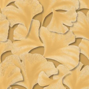 yellow botanical wallpaper from casadeco
