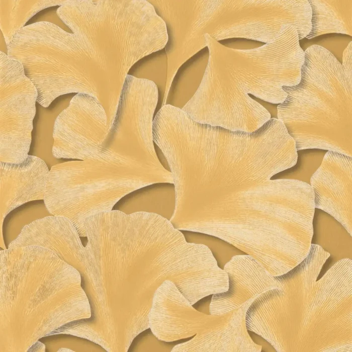 Biloba Wallpaper - Jaune Mordore swatch