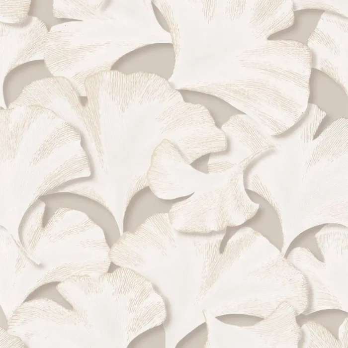 Biloba Wallpaper - Beige Lin swatch