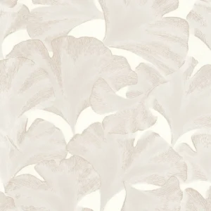 white botanical wallpaper from casadeco