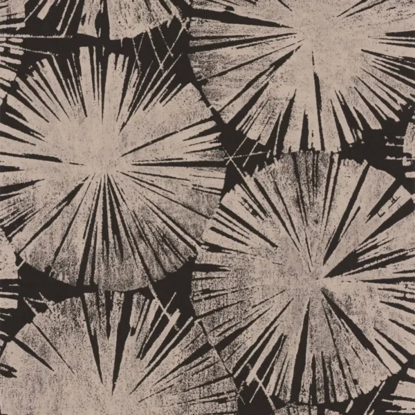 Nenuphar Wallpaper - Noir Fusain by black-grey misc wallpaper from casadeco