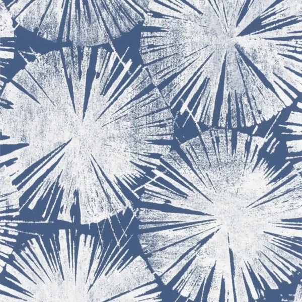 Nenuphar Wallpaper - Bleu Indigo by blue misc wallpaper from casadeco