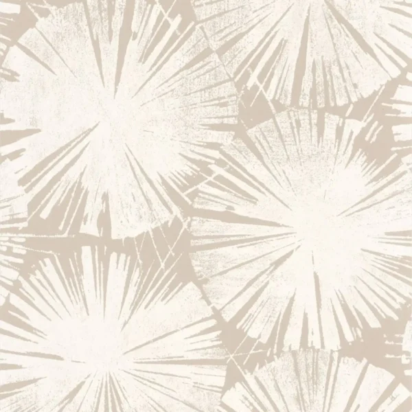 Nenuphar Wallpaper - Beige Lin by white misc wallpaper from casadeco