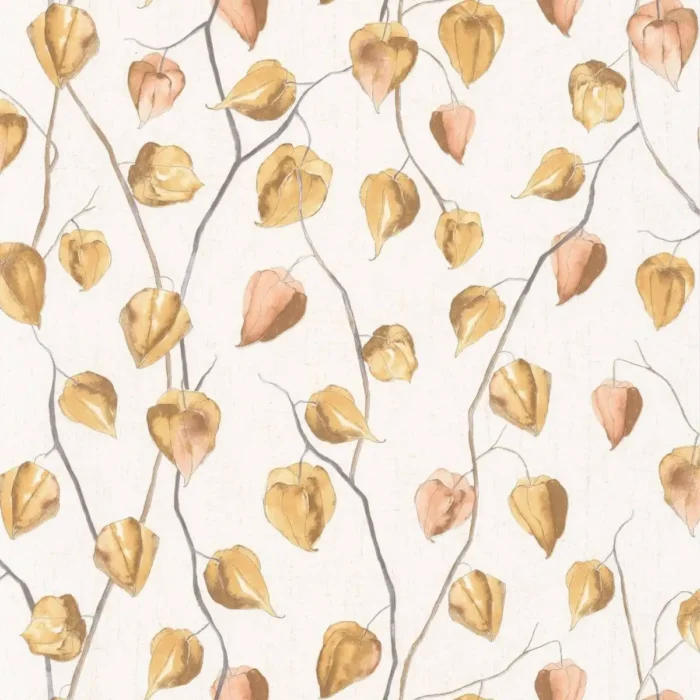 Lanternes Wallpaper - Jaune Mordore swatch