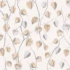 black-grey botanical wallpaper from casadeco