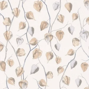 black-grey botanical wallpaper from casadeco