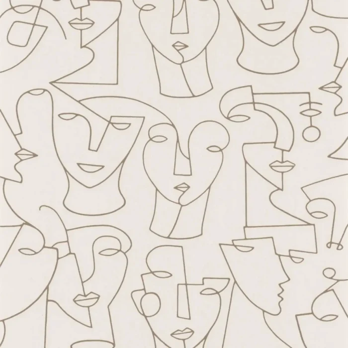 Portrait Wallpaper - Beige swatch