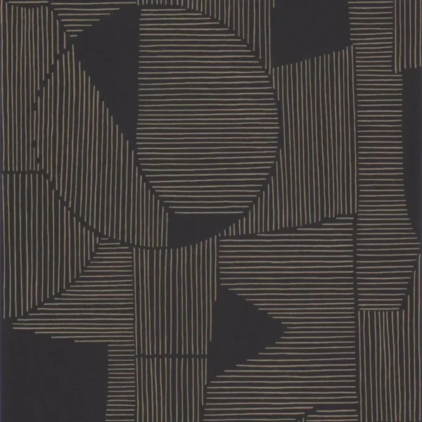 Graphique Wallpaper - Noir / Taupe by black-grey misc wallpaper from casadeco