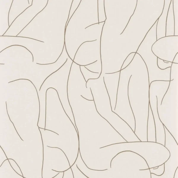 Academie Wallpaper - Beige / Blanc by white misc wallpaper from casadeco
