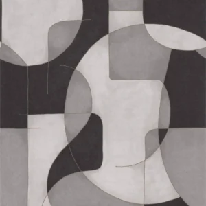 black-grey geometric wallpaper from casadeco