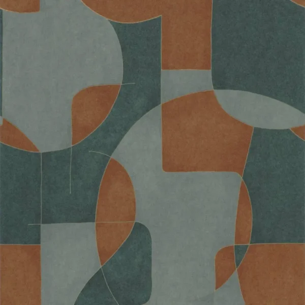 green geometric wallpaper from casadeco