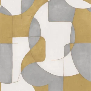 black-grey geometric wallpaper from casadeco