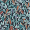 black-grey botanical wallpaper from casadeco