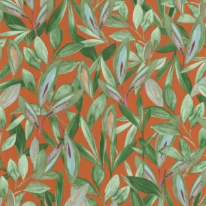 green botanical wallpaper from casadeco