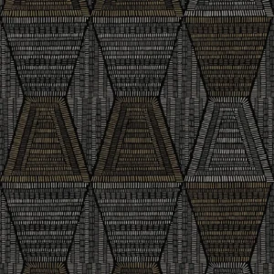 black-grey geometric wallpaper from casamance