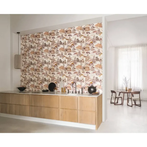 Nara Wallpaper - Blanc / Garance by Nara Wallpaper - Blanc / Garance from