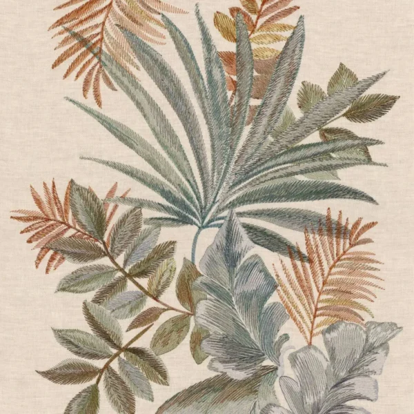Jardin Ephemere Wallcovering - Teerre De Sienne by green botanical wallpaper from casamance