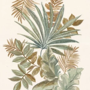 green botanical wallpaper from casamance