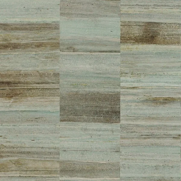 Bananier Wallcovering - Celadon by green striped wallpaper from casamance