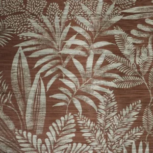 orange botanical wallpaper from casamance