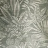 black-grey botanical wallpaper from casamance