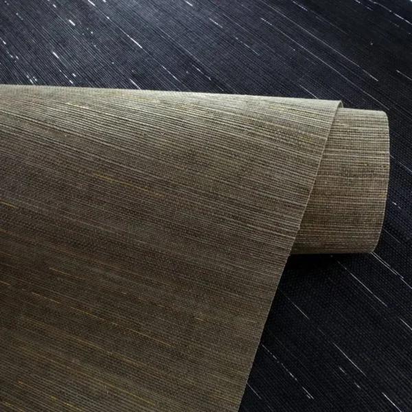 Striata Wallcovering - Kaki / Or by Striata Wallcovering - Kaki / Or from
