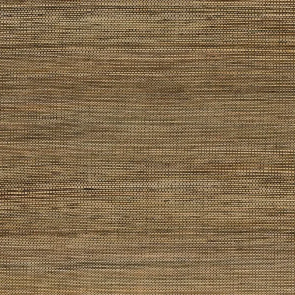 Seagrass Wallcovering - Tabac by brown striped wallpaper from casamance