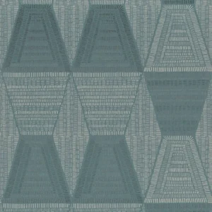 green geometric wallpaper from casamance