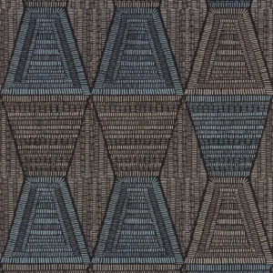black-grey geometric wallpaper from casamance
