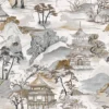 black-grey traditional wallpaper from casamance