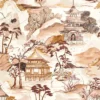 orange traditional wallpaper from casamance