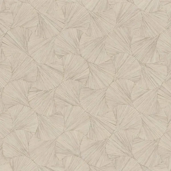Lombok Wallpaper - Grege by white geometric wallpaper from casamance