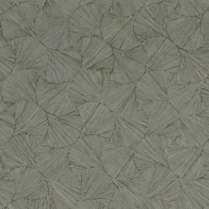 green geometric wallpaper from casamance