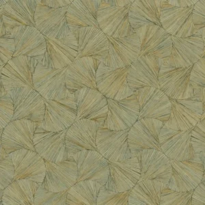 green geometric wallpaper from casamance