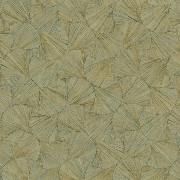 Lombok Wallpaper - Vert De Gris by green geometric wallpaper from casamance