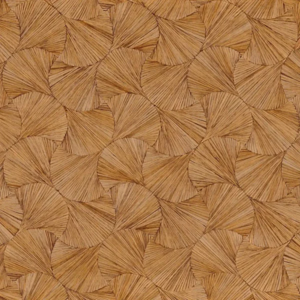 Lombok Wallpaper - Ocre by orange geometric wallpaper from casamance