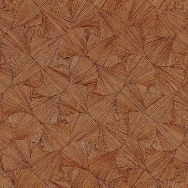 Lombok Wallpaper - Terre De Sienne by orange geometric wallpaper from casamance