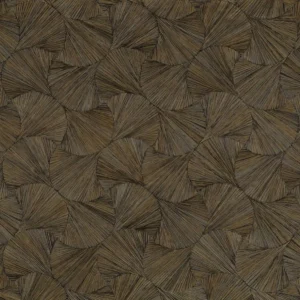 brown geometric wallpaper from casamance