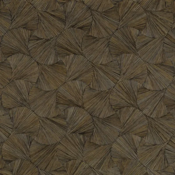 Lombok Wallpaper - Kaki Fonce by brown geometric wallpaper from casamance